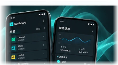 Surfboard Android 产品界面概念展示